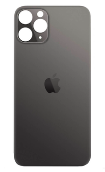 Задняя крышка (стекло) корпуса iPhone 11 Pro, Большой глазок, Space Gray