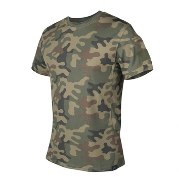 Футболка Tactical T-Shirt TopCool Helikon-Tex PL Woodland XXXL Мужская тактическая