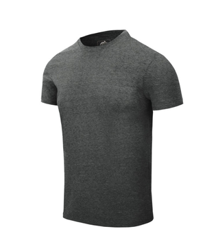 Футболка (Звужений, Приталений) T-Shirt Slim Helikon-Tex Black-Grey Melange M Чоловіча тактична