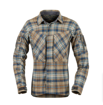 Рубашка MBDU Flannel Shirt Helikon-Tex Timber Olive Plaid XXL Тактическая