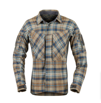 Рубашка MBDU Flannel Shirt Helikon-Tex Timber Olive Plaid M Тактическая
