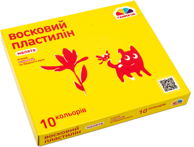 Восковий пластилін ГАММА'UA Малюки 10 кольорів 120 г (4820219215998)