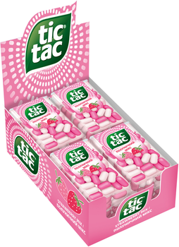 Упаковка драже TicTac Полуничний мікс 18 г х 12 шт (8000500356685)