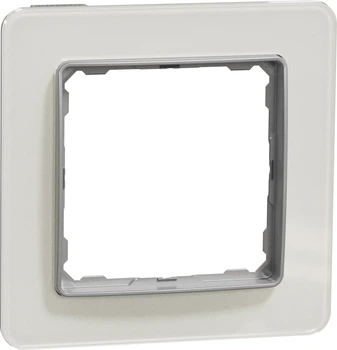 Рамка 1-постовая Schneider Electric Sedna Design Белое стекло (SDD360801)