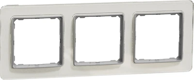Рамка 3-постовая Schneider Electric Sedna Design Белое стекло (SDD360803)