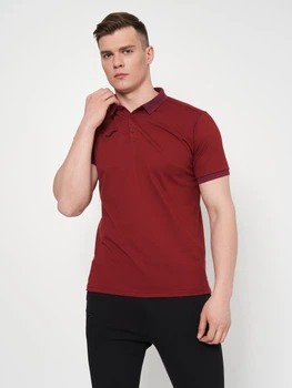 Поло длинное мужское Joma Bali II 100748.650 XL Вишневое (9997000145125)