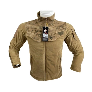 Куртка кофта флісова тактична Койот Wolftrap Туреччина Розмір: 4XL (58)