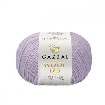 Пряжа Gazzal Wool 175 350-Сирень