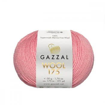 Пряжа Gazzal Wool 175 330-Темно-розовый