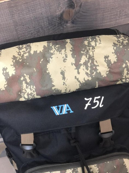 Рюкзак тактический универсальный объем 75 литров, водоотталкивающий из плотной тактической ткани камуфляж (DN41001)