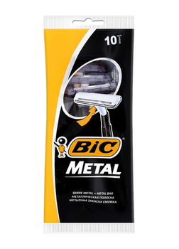 Набір бритв без змінних катриджів bic metal (10 шт) (3086126636481)