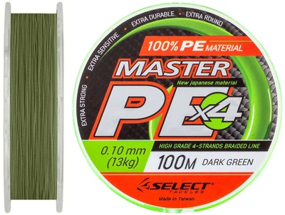 Шнур Select Master PE 100m (темн.-зел.) 0.10mm 13kg (72847) 1870.01.42
