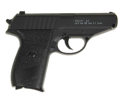 Страйкбольный Пистолет Galaxy G3 Walther PPS металл, пластик стреляет пульками 6 мм Черный