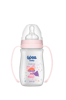 Пляшечка для годування Wee Baby Classic Plus соска № 1 250 мл з широкою шийкою та ручками 138-1