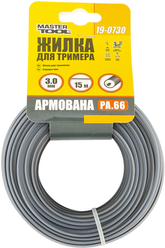 Леска для триммера Mastertool 3 мм х 15 м "круг армированный" (19-0730)