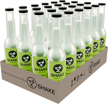 Упаковка слабоалкогольного напою SHAKE Bora Bora 7% 0.33 л х 24 пляшки (4820097890119)