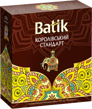 Чай чорний байховий Batik Королівський стандарт Цейлонський пакетований 2 г х 100 шт (4820015833785)