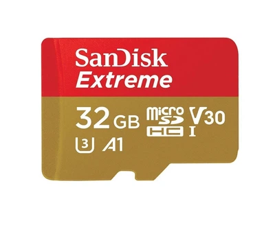 Карта пам'яті SanDisk microSDHC Extreme 32GB Class 10 UHS-I (U3) V30 A1 до 60 МБ R-100MB/s (SDSQXAF-032G-GN6GN)