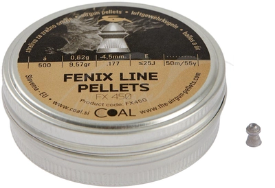Кулі пневматичні Coal Fenix ​​Line кал. 4.5 мм 0.62 г 500 шт/уп
