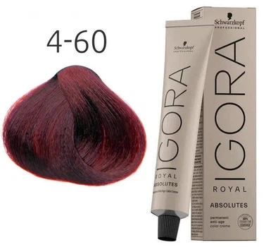Краска для седых волос Schwarzkopf Igora Absolutes 4-60 Средне-коричневый шоколадный 60 мл