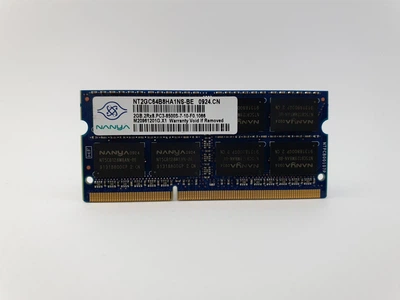 Оперативная память для ноутбука SODIMM Nanya DDR3 2Gb 1066MHz PC3-8500S (NT2GC64B8HA1NS-BE) 11071 Б/У