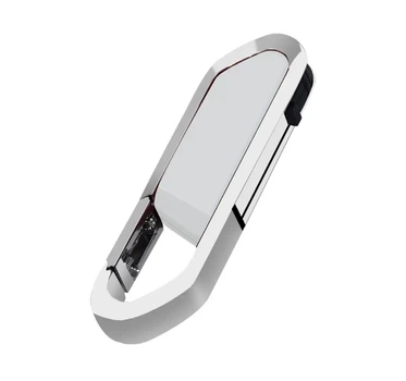 USB Карта пам'яті MicroDrive Флешка Брелок Карабін 64Gb Silver