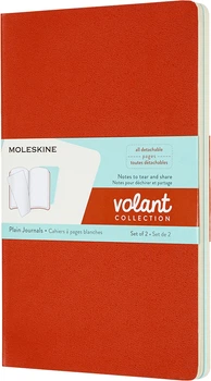 Блокнот Moleskine Volant 13х21 см 80 страниц нелинированный Коралл Аква 2 шт (8058647620534)