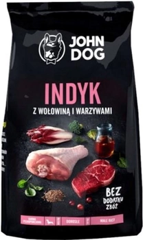 Sucha karma dla psów John Dog Indyk z wołowiną 12 kg (5903246843842)