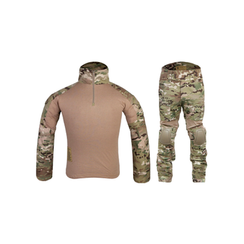 Комплект уніформи Gen2 Combat UBACS, сорочка та штани, з наколінниками та налокітниками, EmersonGear, Multicam, L