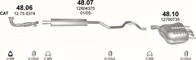 Резонатор POLMO (48.07) - (Saab 9-3 1.8T/2.0T/1.8T BioPower) (Polmo-48.07)