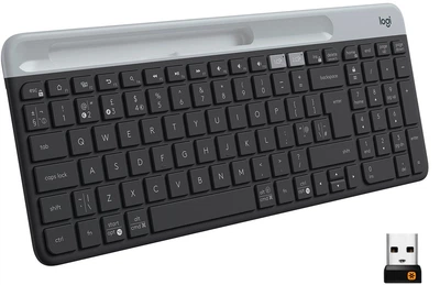 Klawiatura bezprzewodowa Logitech K580 Slim Multi-Device Nordic Wireless Graphite (920-009274)