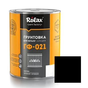 Грунтовка для металла Rolax ГФ-021 черная 2.8 кг