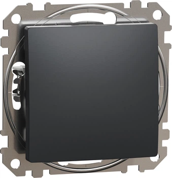 1-клавишный кнопочный переключатель Schneider Electric Sedna Design Черный (SDD114116)