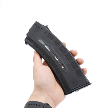 Високоміцний Магазин АК 5.45 коробчатий, Ріжок АК калібр 5.45 з вікном для контролю кількості заряду патронів Чорний