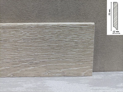 Плинтус Luciano к LVT/SPC 2400x70x12 Бежевый PVC402