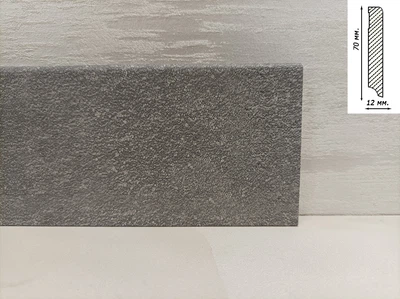 Плинтус Luciano к LVT/SPC 2400x70x12 Серый 910C