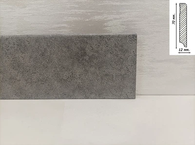 Плинтус Luciano к LVT/SPC 2400x70x12 Серый 503C