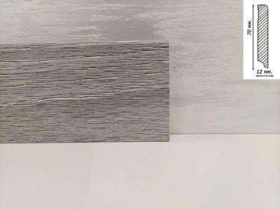 Плинтус Luciano к LVT/SPC 2400x70x12 Серый 134