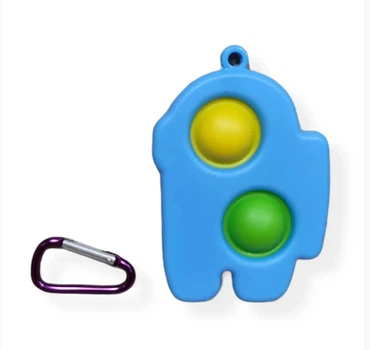 Брелок антистрес Симл Дімпл Simple Dimple Among Us Синій 9*7.5 см