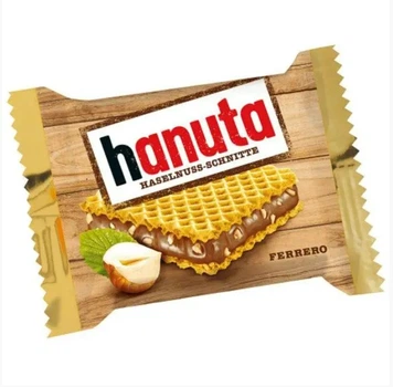 Вафля Hanuta haselnuss-schnitte с прослойкой из шоколадной пасты Нутелла 1шт 22 г