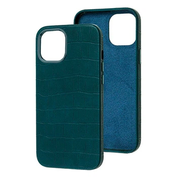Чохол Leather Croc Case для Apple Iphone 14 (6.1") Green 62112