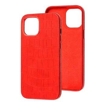 Чохол Leather Croc Case для Apple Iphone 14 Pro Max (6.1") Red 62116