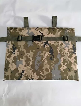 Сидушка тактична 32x42x2,5 см ЗСУ килимок для сидіння армійський п'яточка кольору піксель