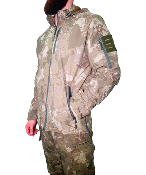 Тактична чоловіча куртка Flas Softshell Thermal XXL камуфляж (#EKIP214XXL)