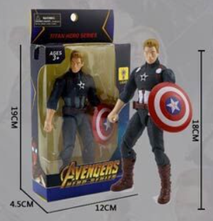Фигурка Капитан Америка Avenger (18 см) Мстители: Война бесконечности Игрушка марвел Aurora светящийся