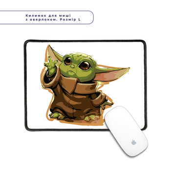 Килимок для мишки з оверлоком Грогу Йода(Grogu Baby Yoda) (5962-3520-L) L