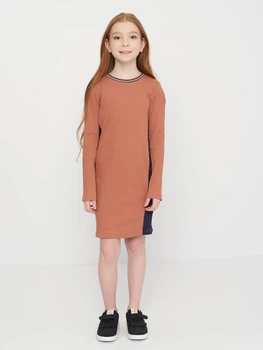 Детское платье для девочки Coccodrillo Awesome Academy Junior ZC2129101AWJ-033 128 см Темно-бежевое (5904706013164)