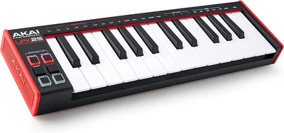 AKAI Professional LPK25, USB-контролер MIDI-клавіатури з 25 чутливими клавішами синтезатора для Mac і ПК, арпеджіатором і музичним програмним забезпеченням