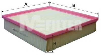 Фільтр повітряний A6 3.7 99>/A8 >02 MFilter (K440)