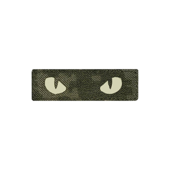 Шеврон на липучке Laser Cut UMT Кошачьи глаза 8х2,5 см Кордура люминисцентный Пиксель